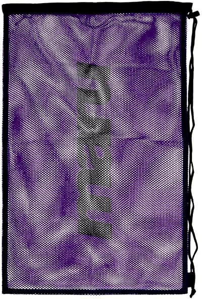 MARU Mesh Bag for Swimming Equipment Purple Lightweight Drawstring