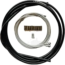 Kit De Câbles De Vélo Iceropro Pro Series - Freins Et Dérailleurs, Gaines Huilées Et Câbles Téflon, Avec Embouts Aluminium - 12