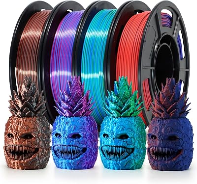 Eono Silk Dual Color PLA Filament 1.75mm 4×250g Bundle Multicolor