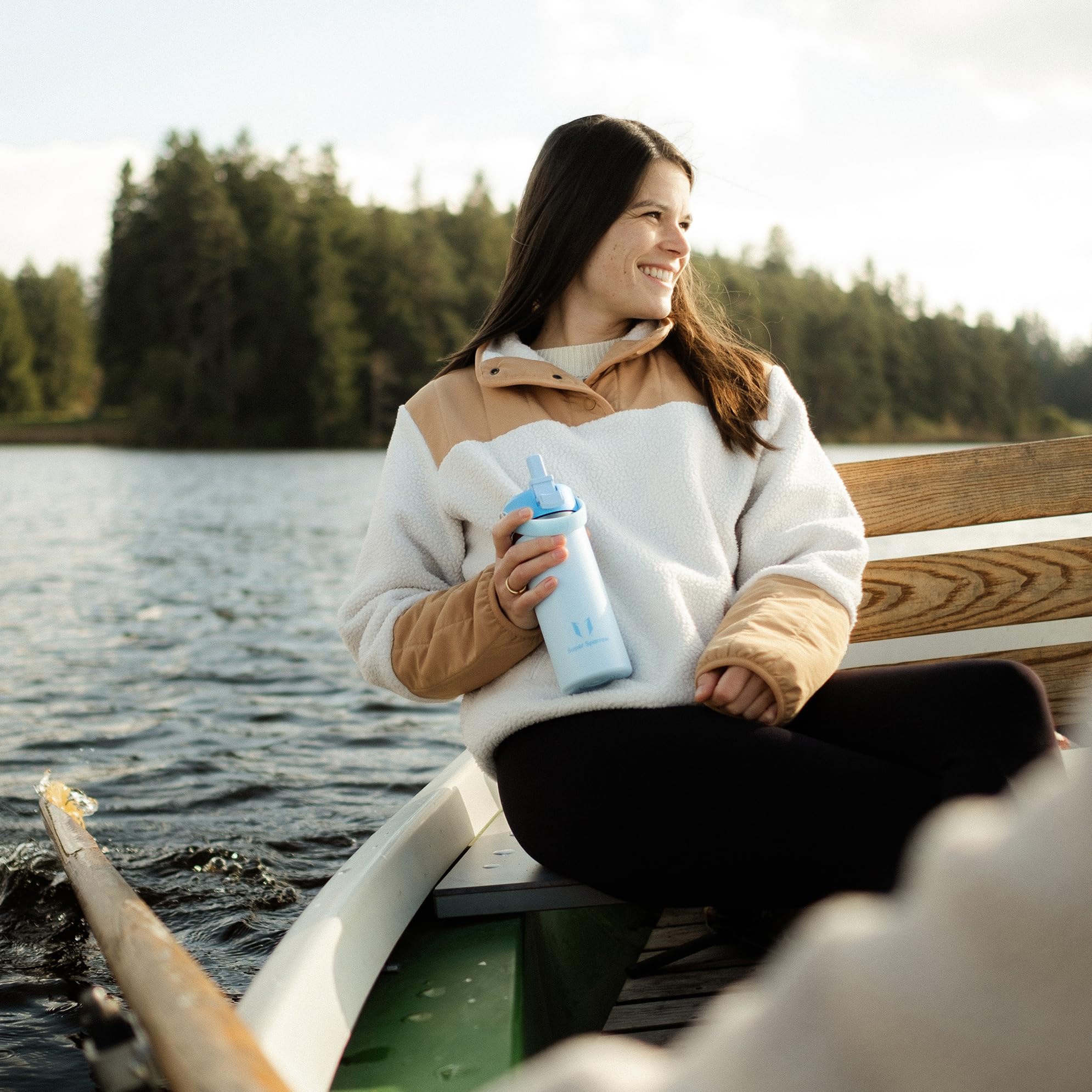 Sparrow Trinkflasche Edelstahl 500ml - Weiter Öffnung SwivelSip Thermosflasche mit Strohhalm - BPA-frei, Auslaufsicher Trinkflaschen - Thermoskanne für Kinder, Sport, Reisen, Outdoor 7