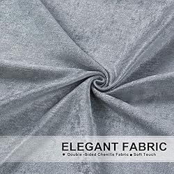 ELKCA Luxury Thick Chenille Window Curtains Valance