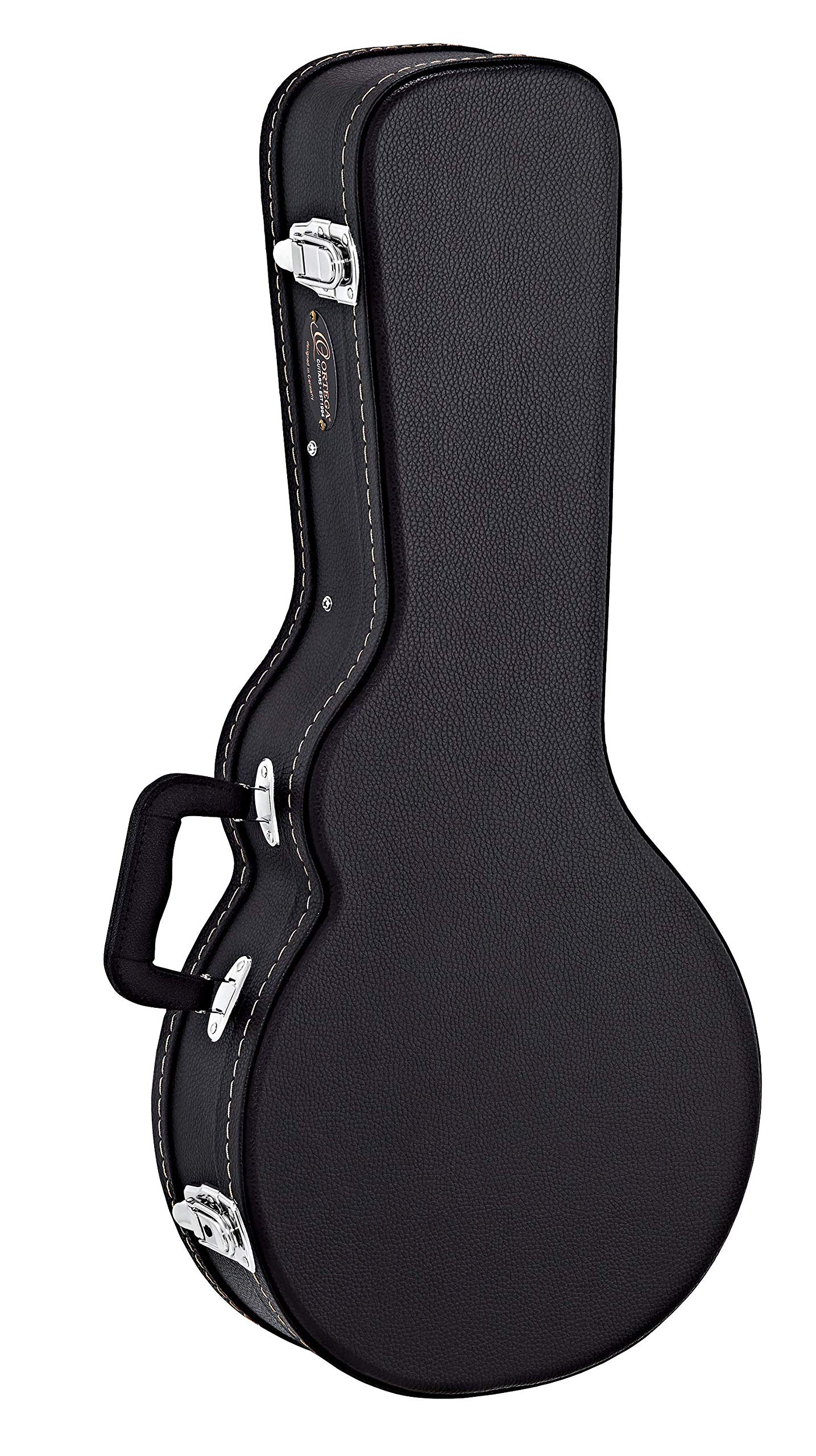 Ortega Guitars Economy Mandolin Hardcase - Case for F-Style Mandolin - Height 71 cm - Vinyl, Black (OMCSTD-F)