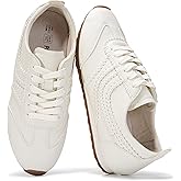 Project Cloud Leather Barefoot Shoes Women – Memory Foam Lace-Up Womens Sneakers – Lightweight & Non Slip Womens Shoes Casual – All-Day Women's Fashion Sneakers for 2026 (Monica,WHITPU,8.5) White