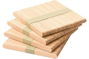 Mr. Pen- Popsicle Craft Sticks, 4.5 Inch, 200 Pack, Wax Sticks, Kids Crafts, Wooden Sticks for Crafting