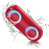 Bluetooth Speakers, Portable Speakers Bluetooth Wireless(100FT Range) with 30W Loud Stereo Sound, IPX7 Waterproof Shower Speakers, RGB Multi-Colors Rhythm Lights, 1000mins Playtime for Indoor&Outdoor