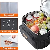 Lifewit Insulated Lunch Bag 15L 24 Can Black Leakproof Thermal Tote view 4
