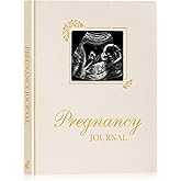 Lanpn My Pregnancy Journal Memory Book for First Time Mom, 156 Page Pregnant Announcement Must Have Planner, Pregnancy Tracking Diary Mom to Be Scrapbook Keepsake Gift for Expecting New Parent Beige