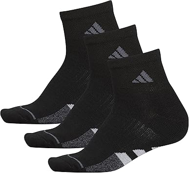 Amazon Co Jp Adidas レディース クッション入りクォーターソックス 3足組 Medium Shoe Size 5 10 ブラック 服 ファッション小物