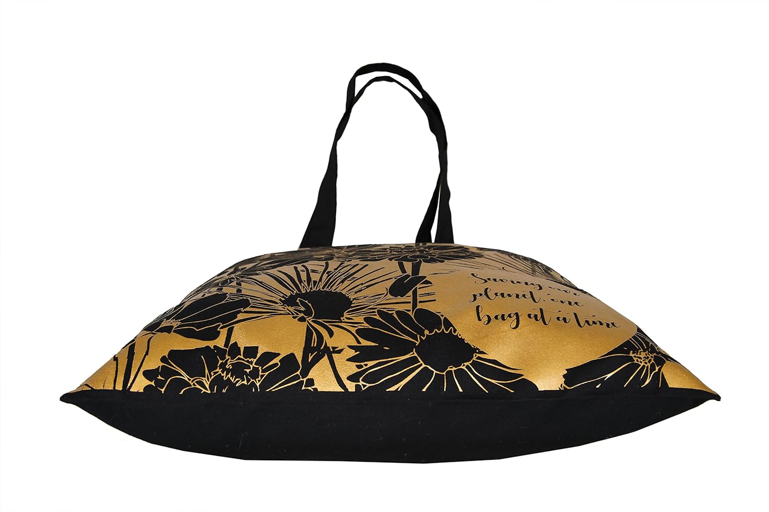 ecoright reusable 100% cotton (lightweight) ecofriendly tote bag printed "flowers"