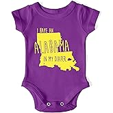 In My Diaper I Have an Alabama - Louisiana Rival Sports Fans Baby One Piece