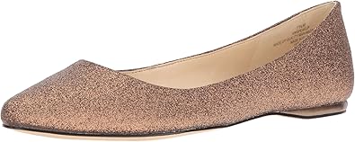 gold pointed toe flats