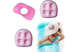 Spa and Hot Tub Booster Seat Pad with Suction Cup（2PCS），Ultralight Inflatable Neck Pillow（1PCS） for Bathtub, Massage, Spa, Ad