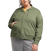 Hanes womens Originals French Terry Zip-up Hoodie, Lightweight Fleece Zip Hooded Sweatshirt, Available in Plus