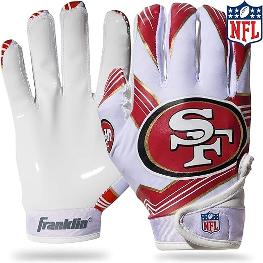 NFL San Francisco 49Ers Youth Receiver Gloves, Football Equipment