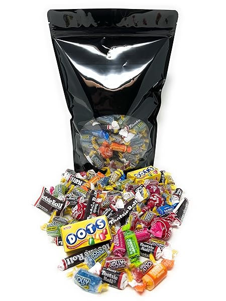 ASSORTED BULK AMERICAN CANDY 2 LB JOLLY RANCHER HARD CANDY MIX AND TOOTSIE ROLLS JUNIORS TOOTSIE SNACK BARS TOOTSIE MINI DOTS TOOTSIE POPS FRUIT ROLLS 100+ CT (32 OZ)