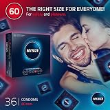 MY.SIZE Classic Premium Condoms Size 5 60mm Width 36 Pieces Vegan view 2