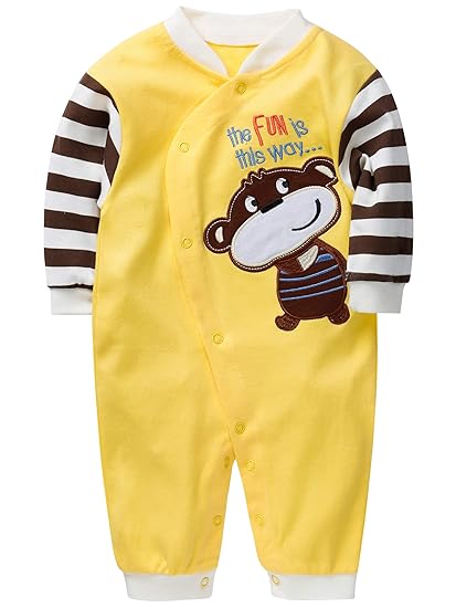SANMIO Baby Strampler Spielanzug Jungen Mädchen Schlafanzug Baumwolle Langarm Overalls Säugling Romper Baby-Nachtwäsche