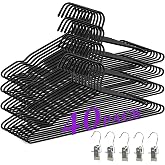 40Pack Metal Hangers+5 Clothes Pins, Heavy Duty Black Metal Hangers | Upgraded Thicker Metal Clothes Hangers, for Coats, Suits, Shirts, Dresses, Closet Organization Weight Capacity 50 lbs