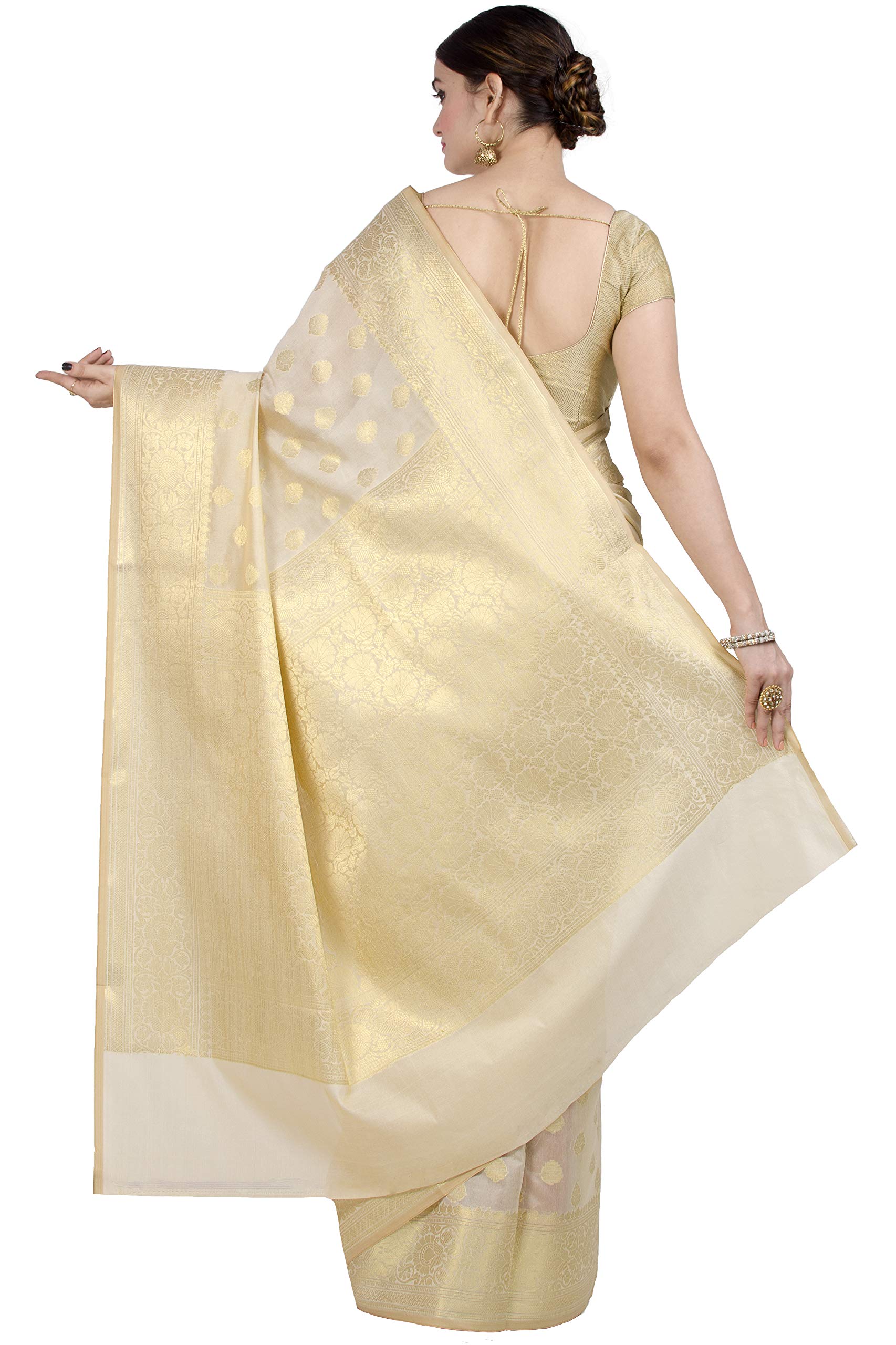 Chandrakala Banarasi Saree for Women with Unstitched Blouse Piece Indian Wear (1105)