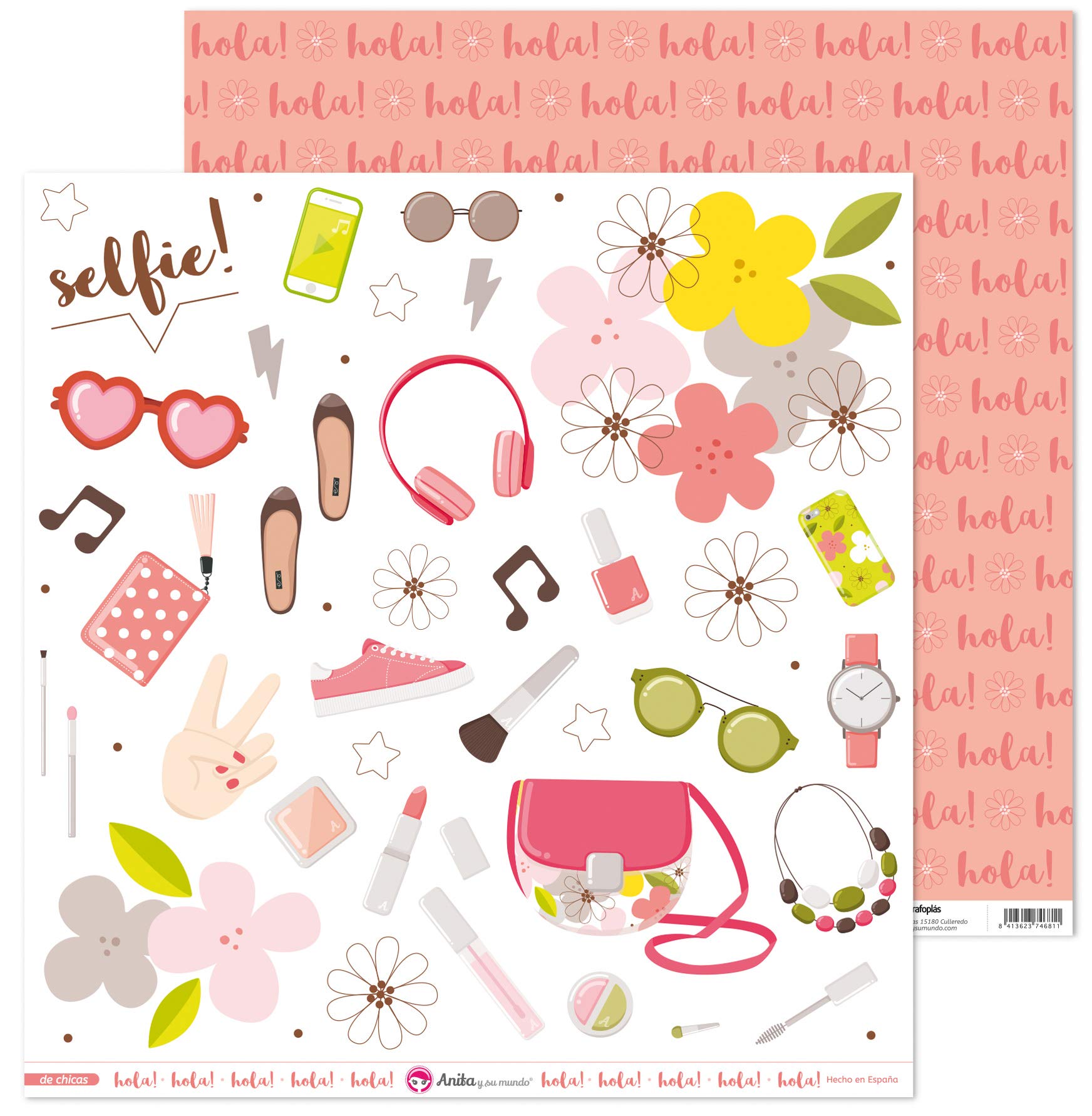 Anita and Su Mundo Girls' Collection Scrapbooking Papers, Paper, Cutters, 12 x 12 Inches