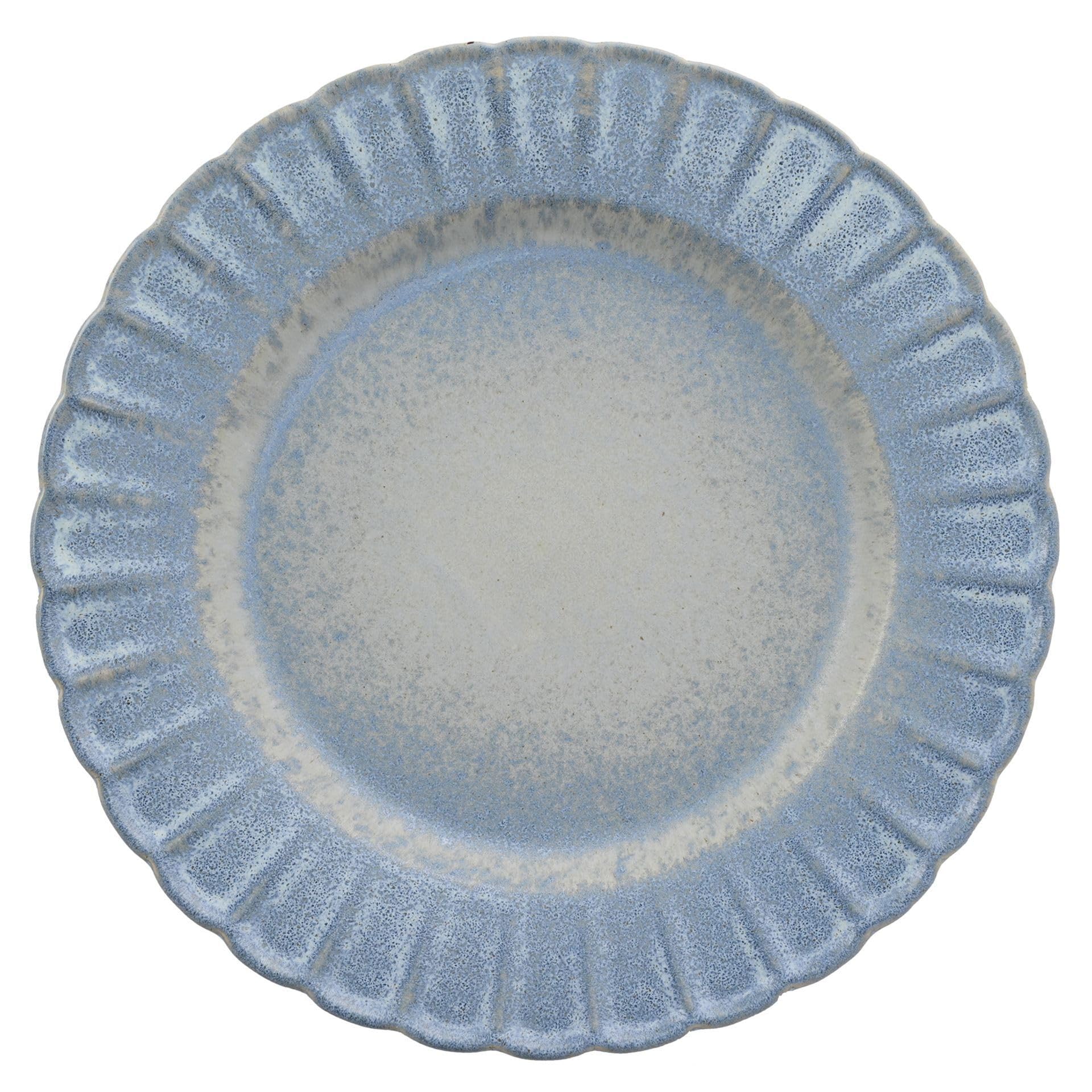 Widdop and Co Hestia Blue Glazed Stoneware Dinnerware Tableware Set - Set of 4 Large Plates - Contemporary Stylish Tableware - Lovely Gift Idea Housewarming Dining Dishes Serving