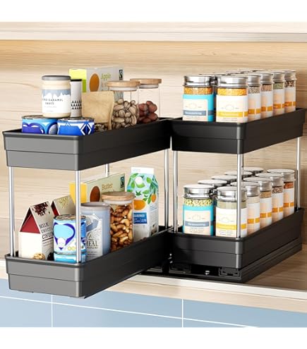 Under Cabinet Spice Rack Pull Down Hidden Baffect Tiers Pull