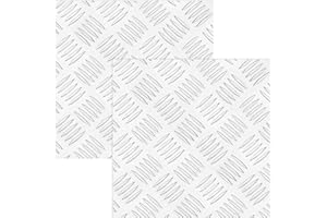 ZIQI 2 Pack 6061 T6 Aluminum Diamond Tread Plate, 12 Inch x 12 Inch x 1/8 Inch Thickness Aluminum Diamond Plate Sheet Metal