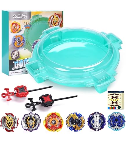 Burst Beystadium – Arène De Combat Portable | Stade De Toupies Réutilisable avec Plateforme Amovible, Arène Flexible pour Batailles De Duel, Jeu De Compétition Garçons Filles