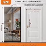 DIKER Fly Screen Doors Mesh 75x200cm Black Magnetic Curtain view 6