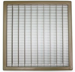 20" X 26" Floor Grille - Fixed Blades Air Grill - Brown [Outer Dimensions: 21.75 X 27.75]