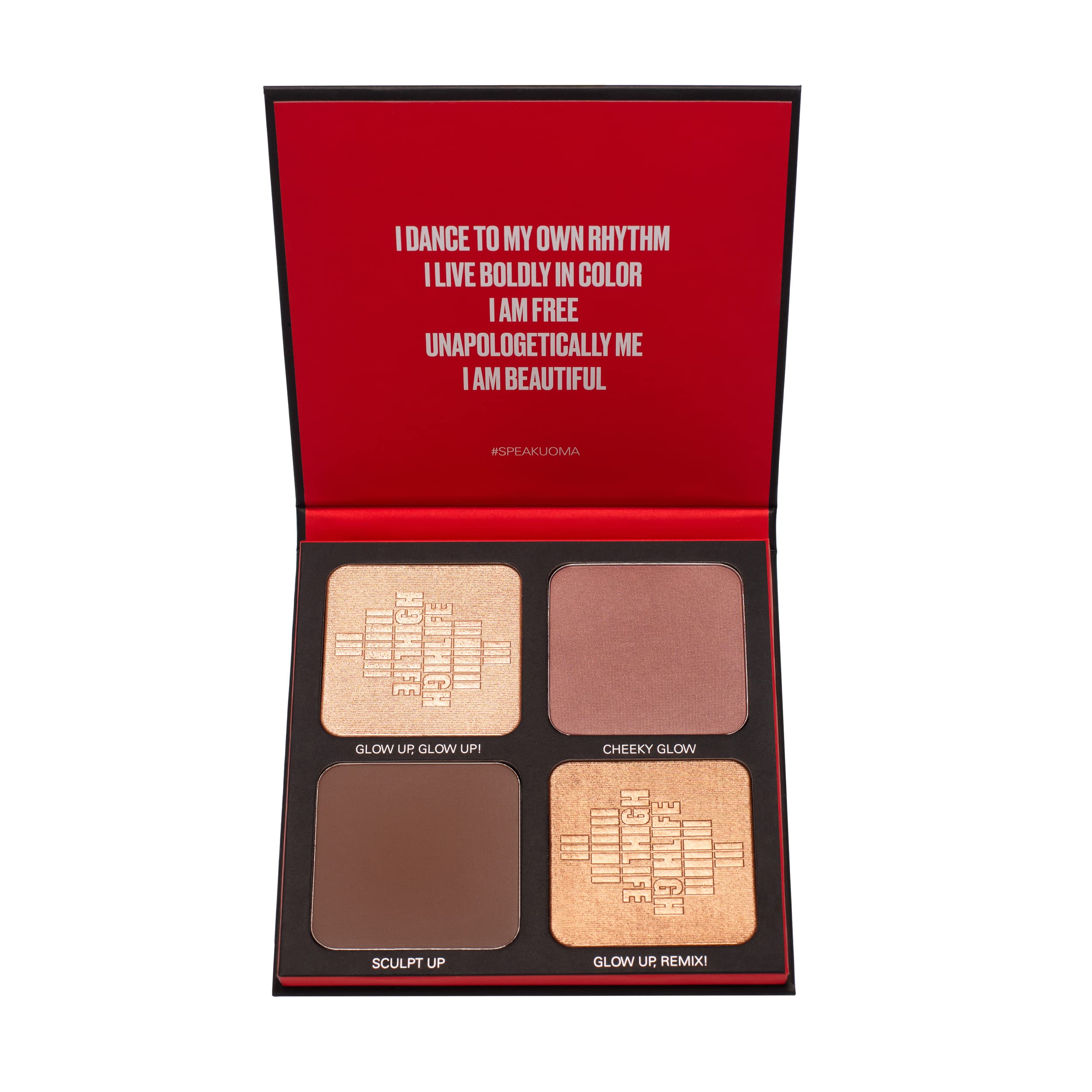 UOMA BEAUTY HIGHLIFE HIGHLIGHTER + CONTOUR FACE PALETTE, 672g, MEDIUM TO DEEP