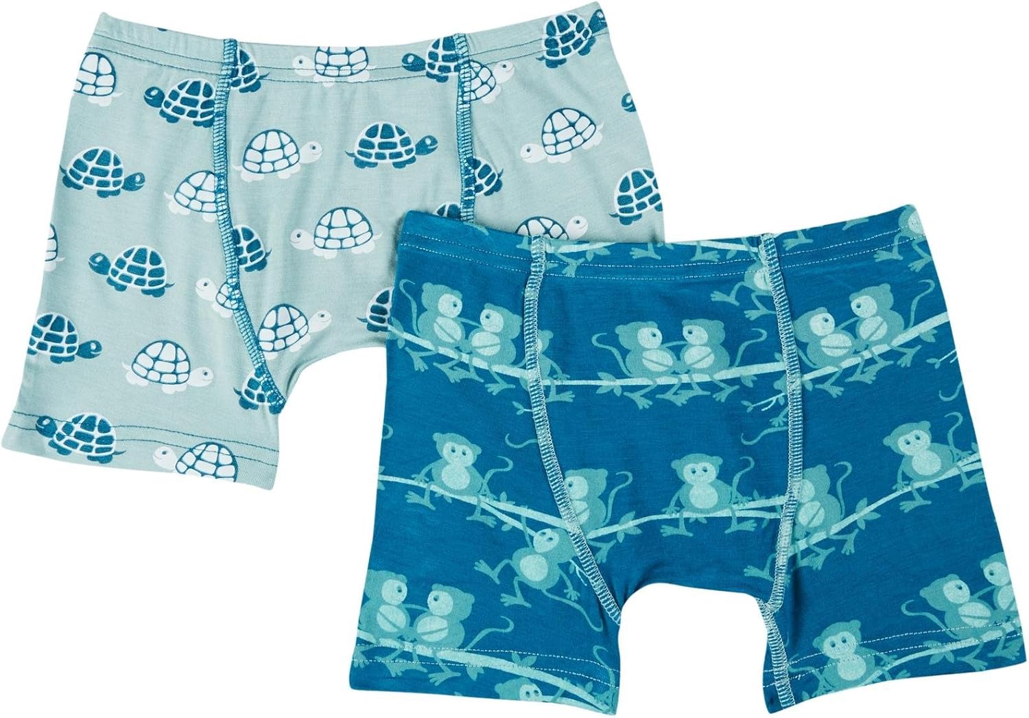 Kickee Pants Boys' Boxer Briefs Set Prdkpbb47s16d2jtom, Jade Turtle/Oasis Monkey