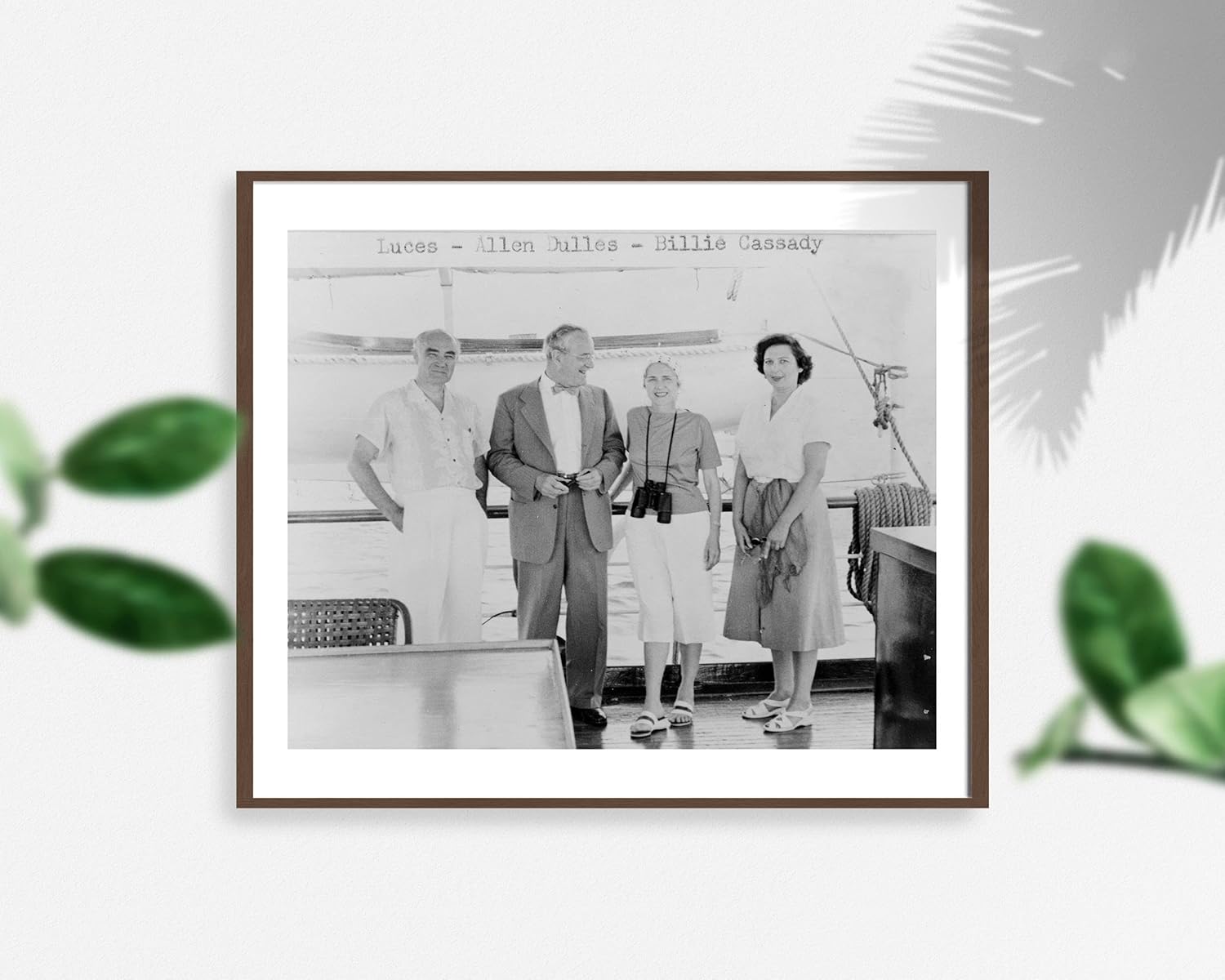 Photographs - INFINITE PHOTOGRAPHS Photo: Henry Luce, Allen Dulles, Clare Boothe Luce, Billie Cassady, Boat, Niki, August 1953