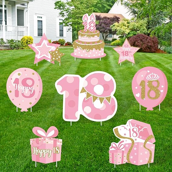 Huray Rayho 18th Birthday Yard Sign Cutouts