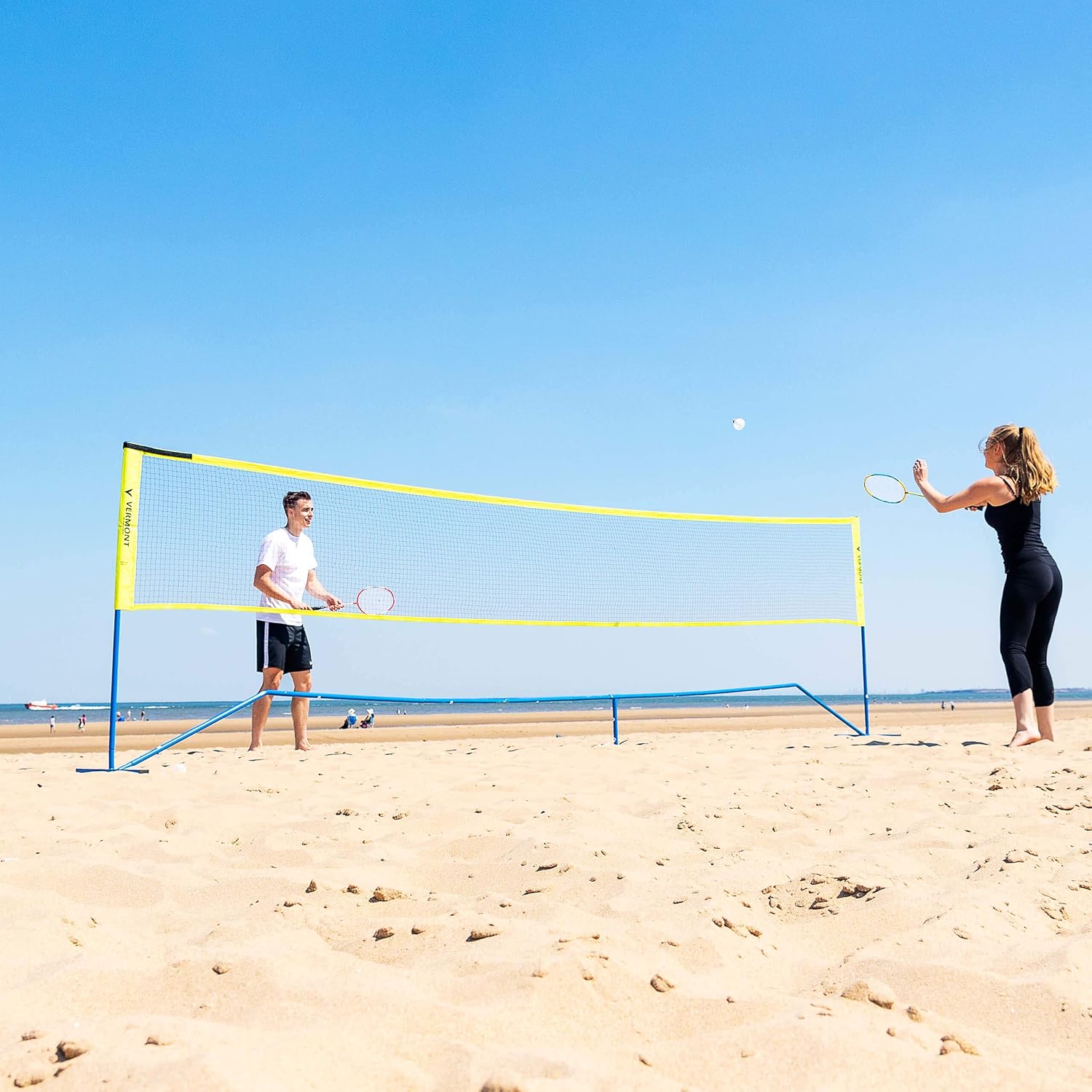 Vermont Procourt Combi Net | Perfect for Tennis, Badminton, Pickleball & Soccer Tennis | Super Quick Assembly with Steel Poles | Use Indoors, Outdoors, On The Beach Or The Backyard! (20ft Wide) : Sports & Outdoors