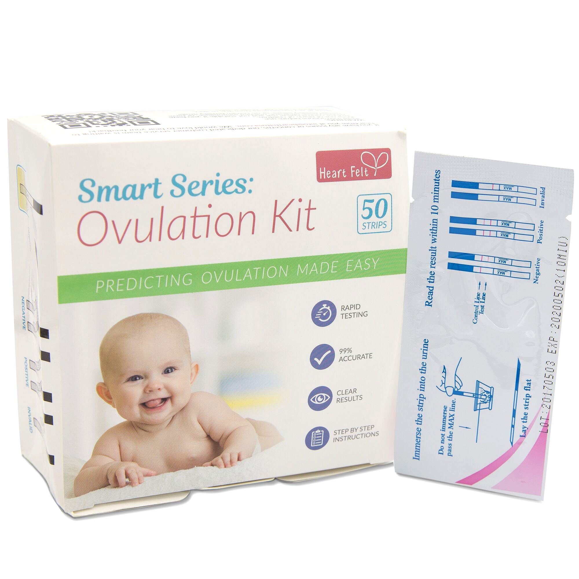 Buy Ovulation Test Strips Kit (50 Bulk Pack, LH Type) Fertility Monitor