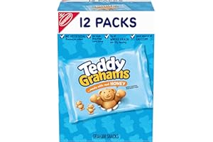 TEDDY GRAHAMS Honey Graham Snacks, 12 Kids Snack Packs