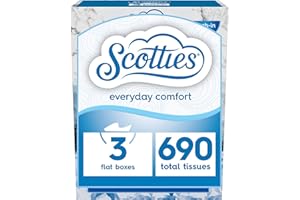 Scotties Everyday Comfort Facial Tissues, 230 Count (Pack of 3)