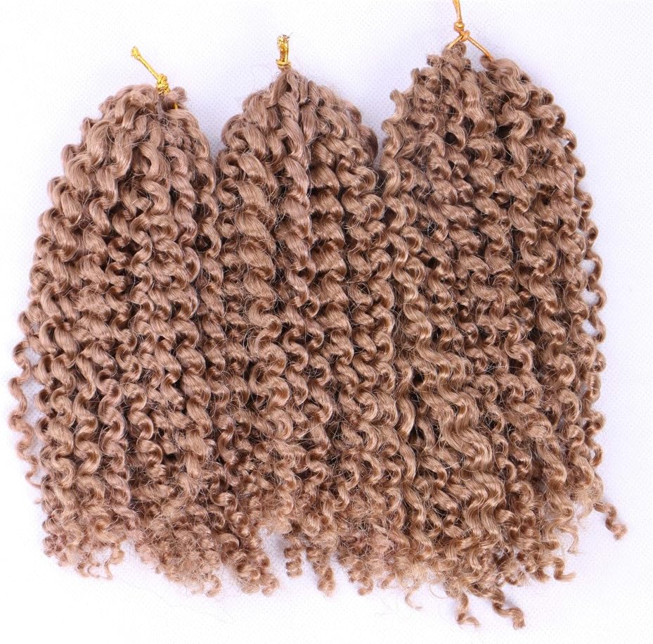 ALIBALLY Mali Bob Ombre Color 6pcs 8Inch Synthetic Marlybob Crochet Braids Hair Marly Braids Jumbo Braids Hair Extension (27)