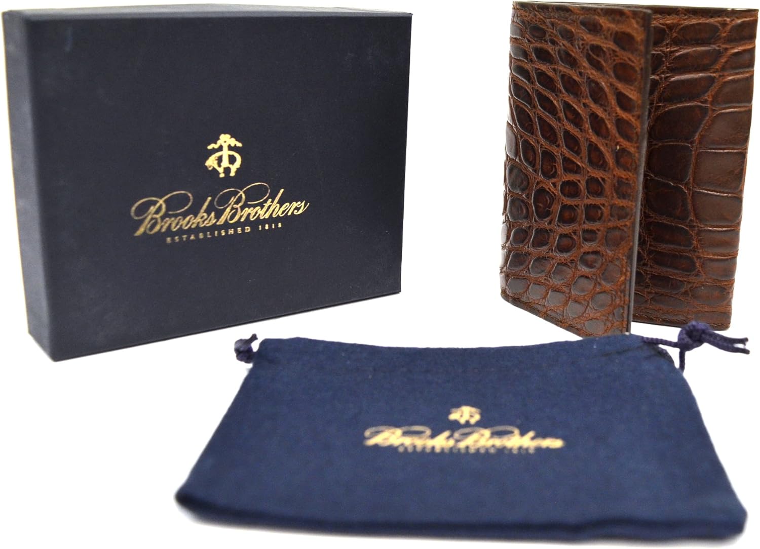 brooks brothers alligator wallet
