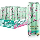 AriZona Green Tea with Ginseng and Honey - Big Can, 22 Fl Oz (Pack of 12)