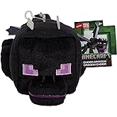 Minecraft Plush Ender Dragon Character Soft Doll, Video Game-Inspired Collectible Toy Gift, 8-inch