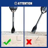 WORKPRO 8-Piece Flat Wood Drill Bit Set 1/4 Inch Quick Change Hex Shank view 5