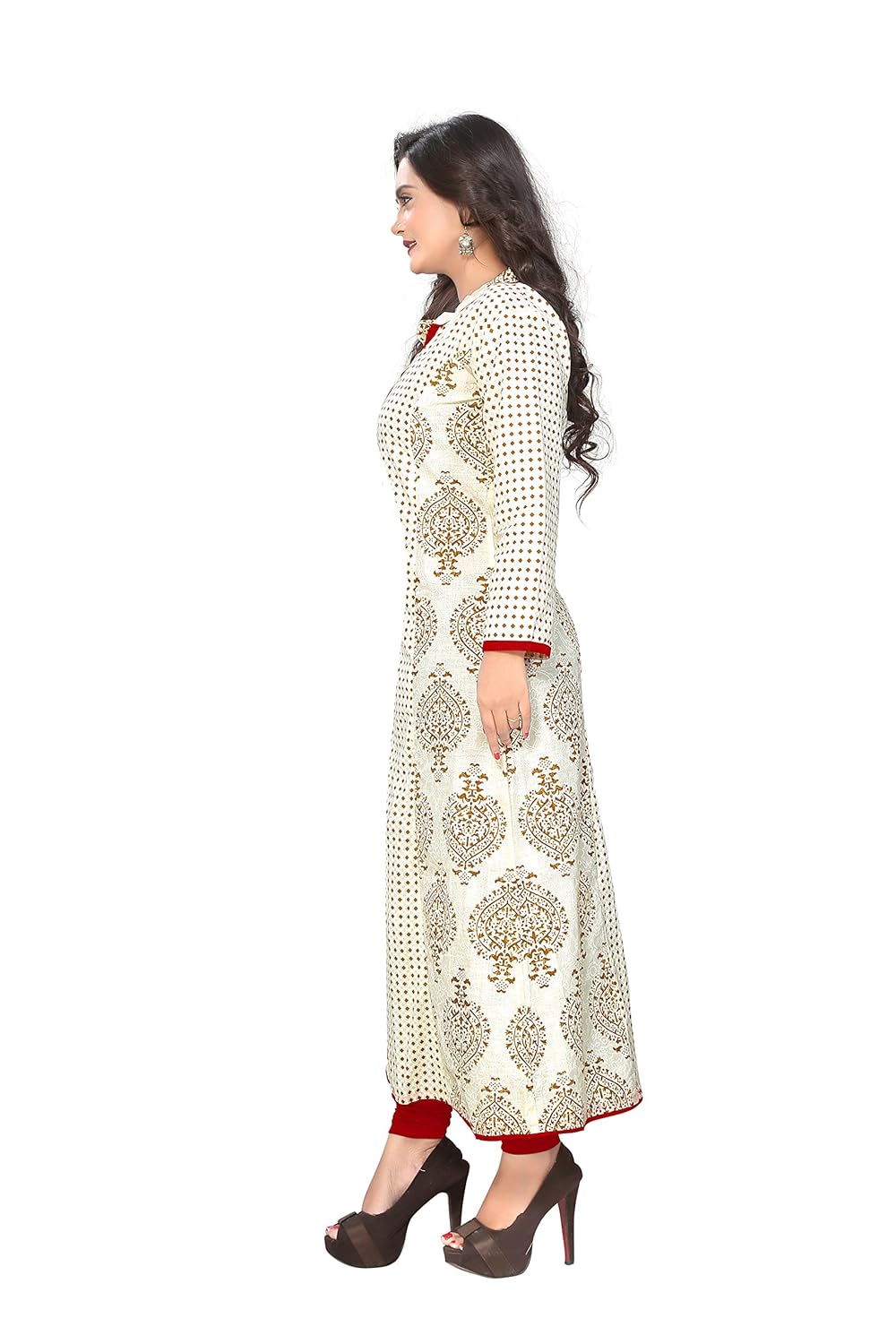 navabi export women's cotton rayon fabric a-line kurti (vf-ku-86)