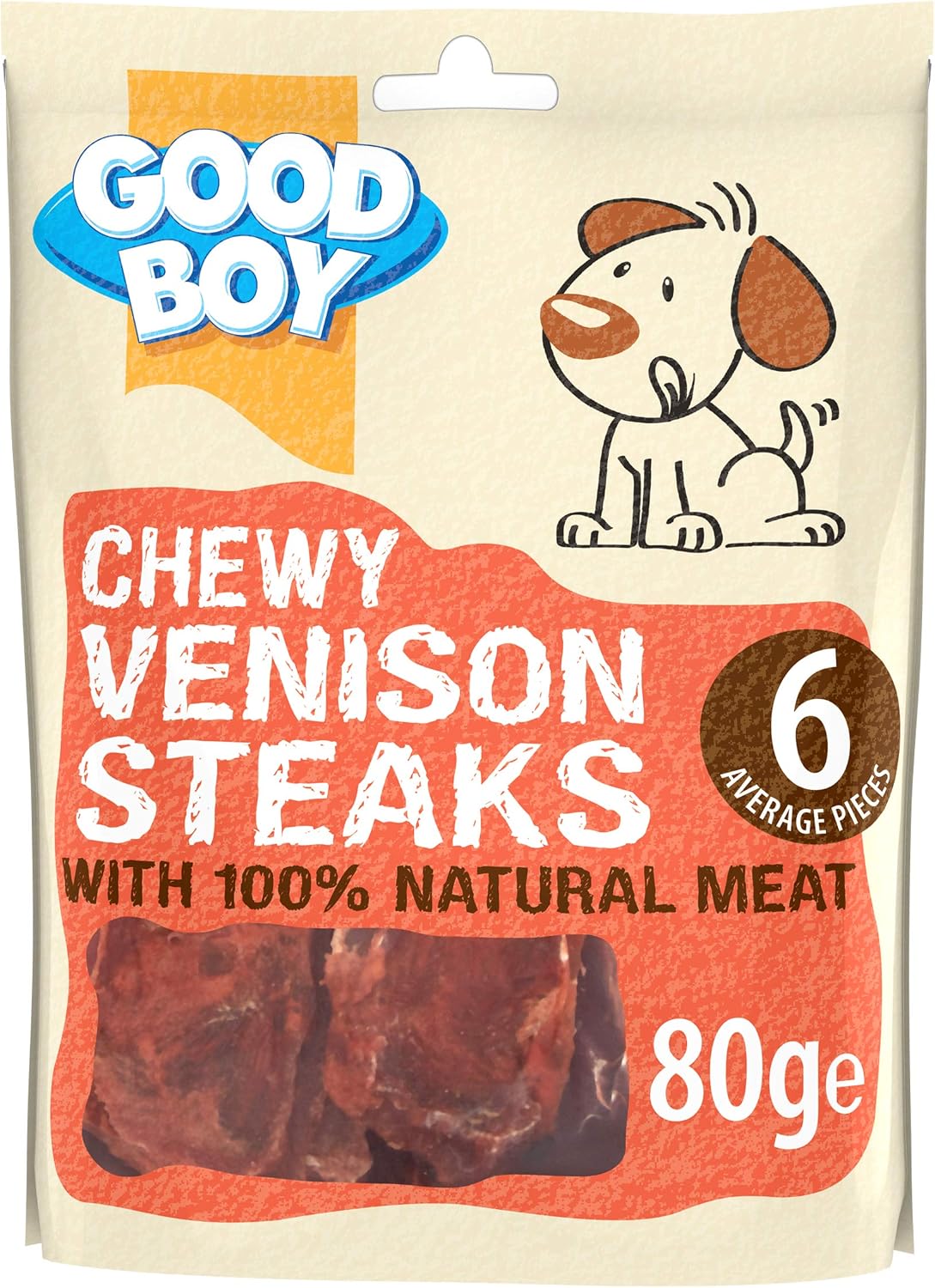 Good Boy - Chewy Venison Steaks - Dog Treats - Made with Natural Venison - Gluten Free Dog Treats - 80 g (Pack of 12) - Image 3