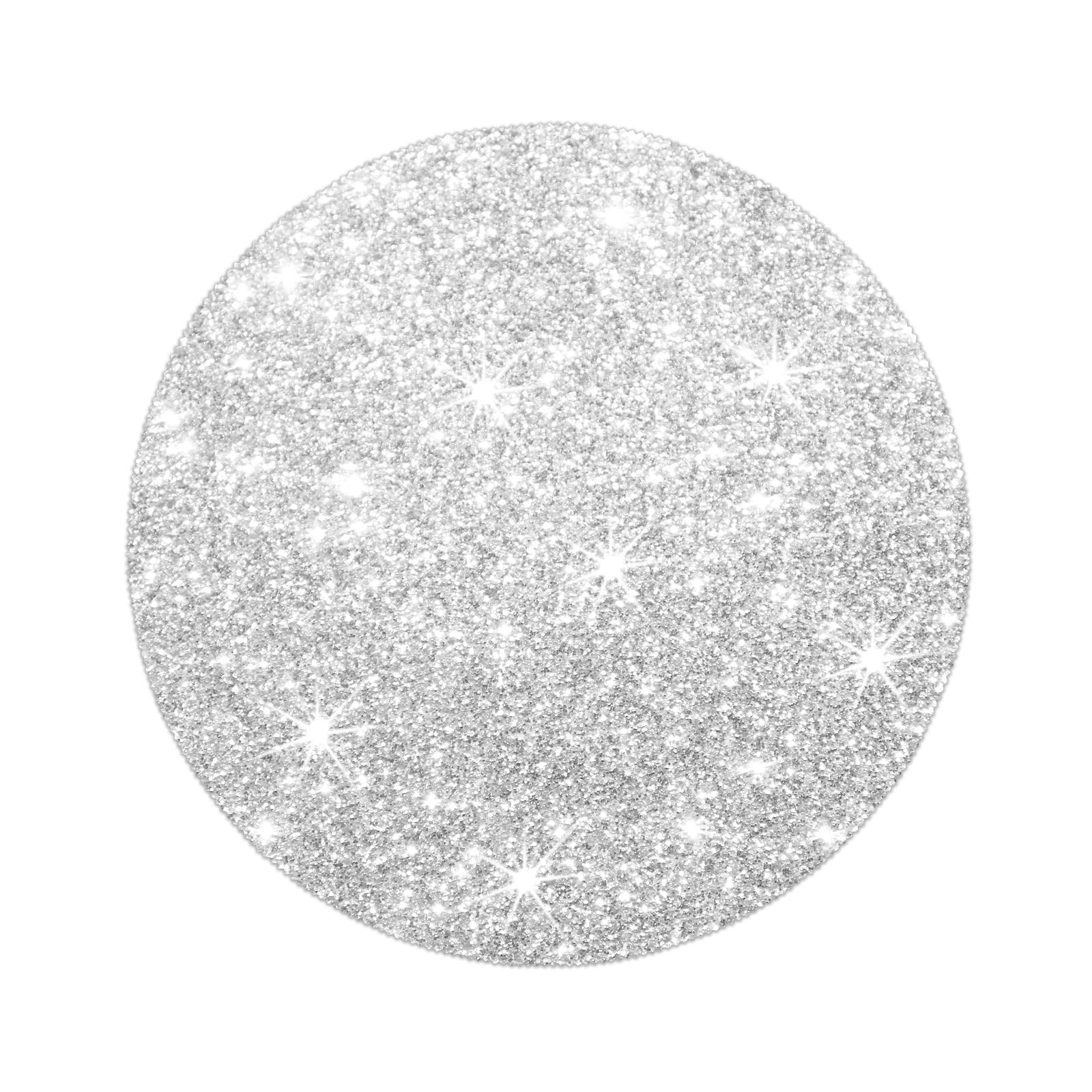 Sparkling Silver Glitter Leather Placemats Set of 4 - 40CM for Weeding Party