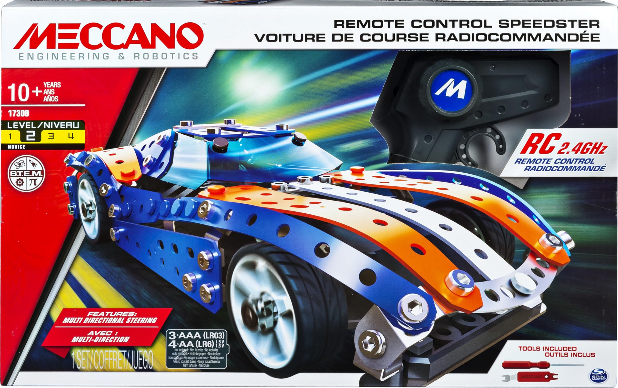 Meccano RC Speedster Model Vehicle Building Set