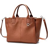 befen Genuine Leather Satchel Purses for Women, Triple Pocket Designer Medium Top-handle Crossbody tote Shoulder Handbag