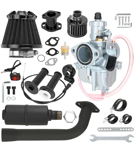 Amazon.com: YOXUFA VM22 Carburetor Exhaust Header Muffler Stage 2