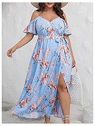 Floerns Women's Plus Size Cold Shoulder Short